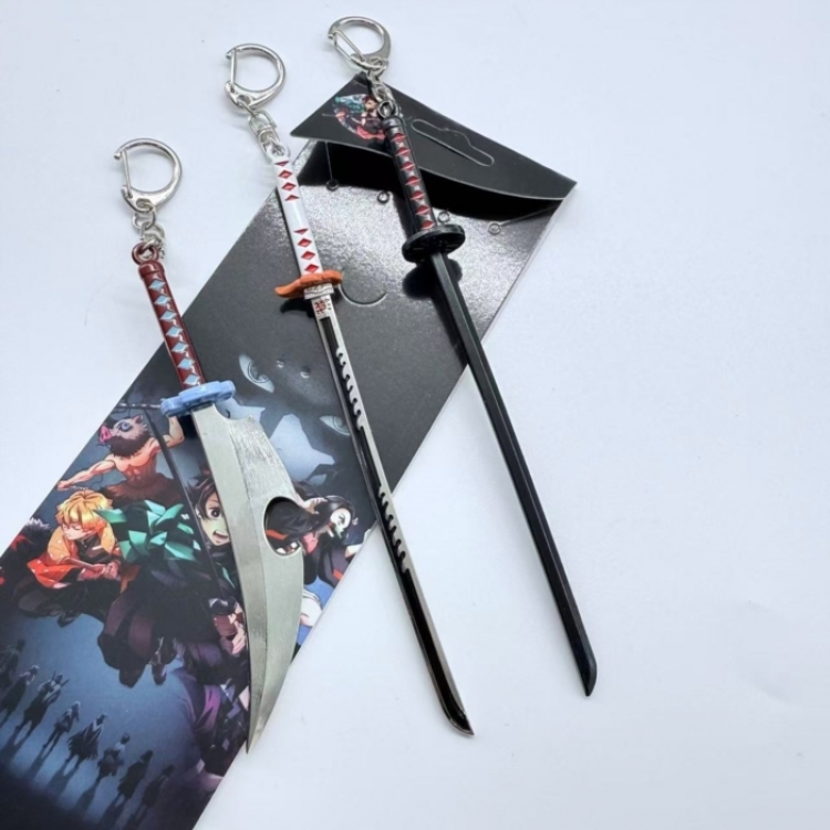 Demon Slayer Kimets Anime peripheral knife chain keychain set of 3