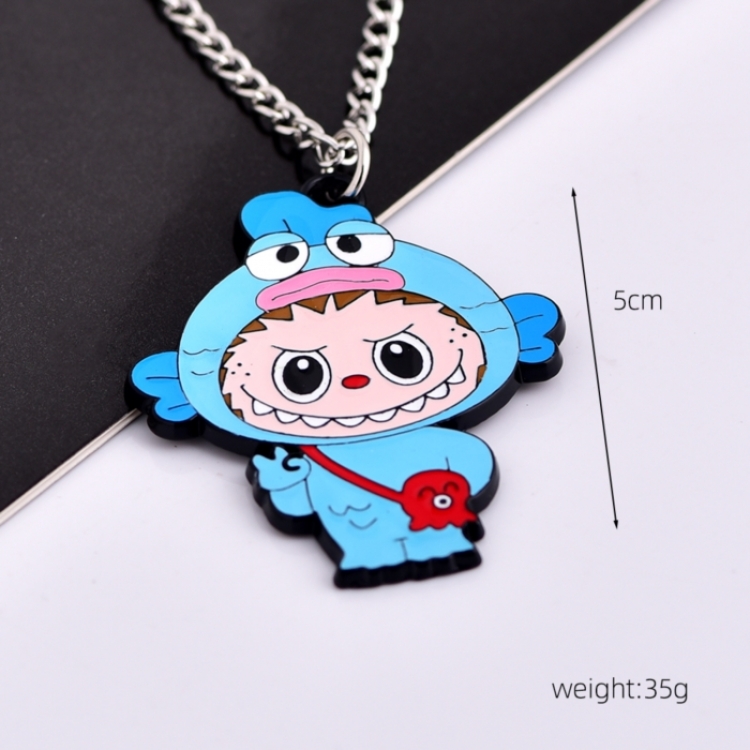 LABUBU Anime cartoon metal necklace pendant price for 5 pcs 