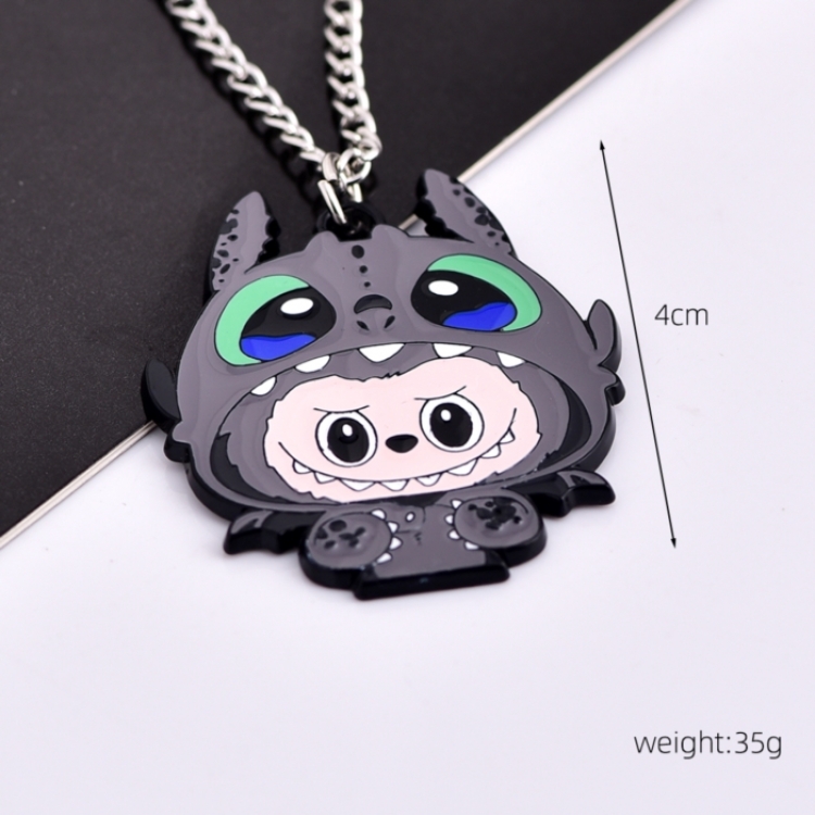 LABUBU Anime cartoon metal necklace pendant price for 5 pcs 
