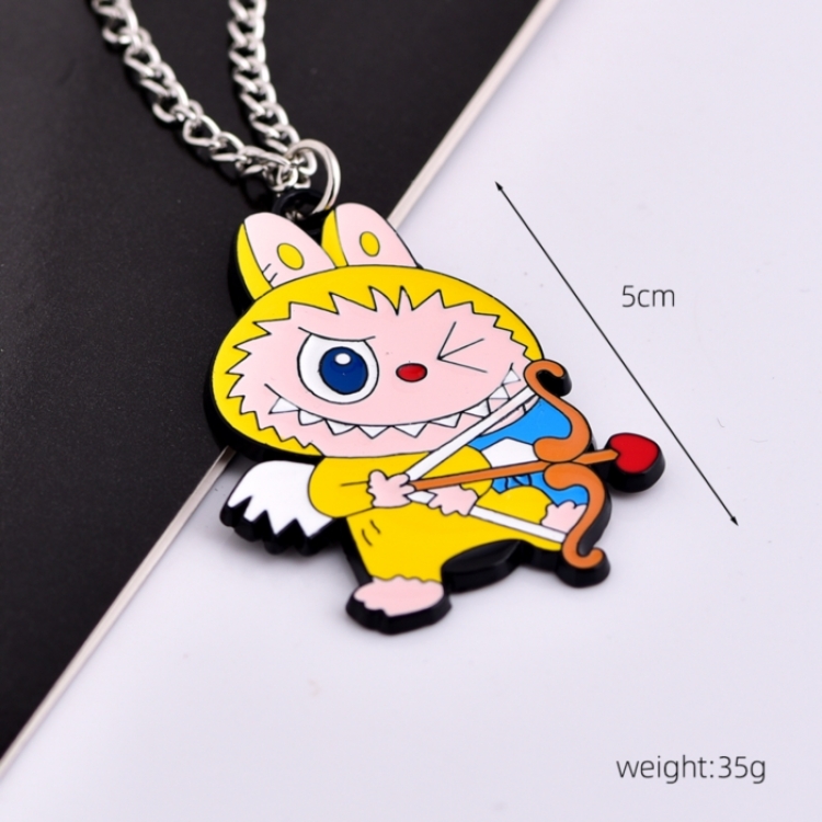 LABUBU Anime cartoon metal necklace pendant price for 5 pcs 