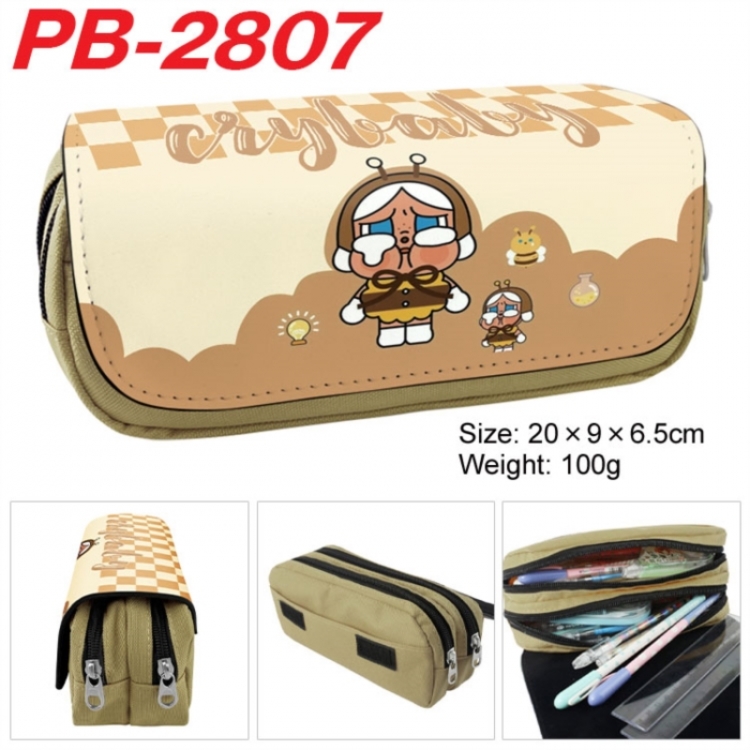 Cry Baby Anime double-layer pu leather printing pencil case 20x9x6.5cm