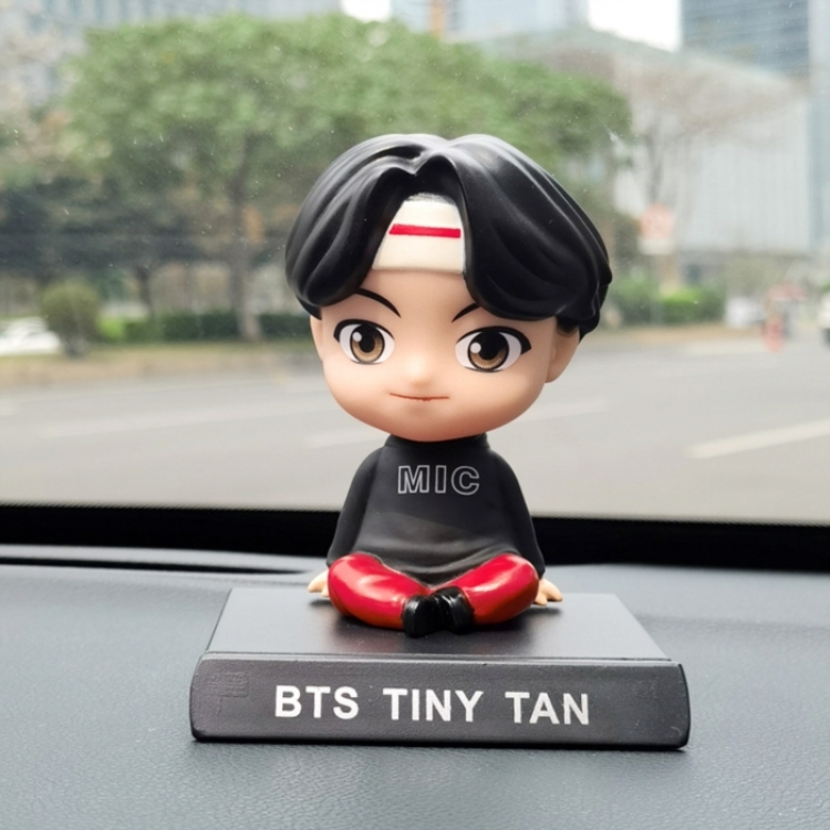 BTS Anime shaking head car phone holder boxed small figurine ornament about 13CM 0.15KG