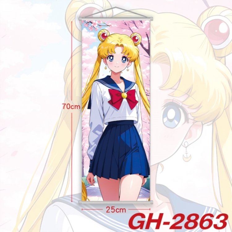  sailormoon Plastic Rod Cloth Small Hanging Canvas Painting Wall Scroll 25x70cm price for 5 pcs