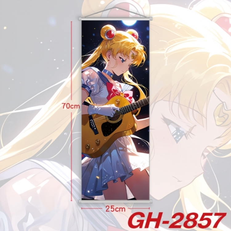  sailormoon Plastic Rod Cloth Small Hanging Canvas Painting Wall Scroll 25x70cm price for 5 pcs