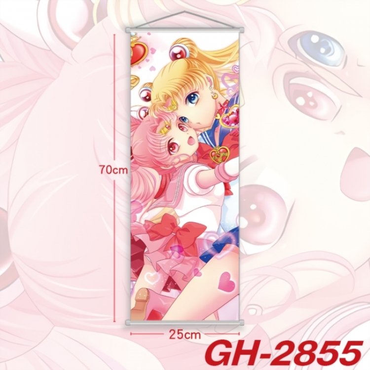  sailormoon Plastic Rod Cloth Small Hanging Canvas Painting Wall Scroll 25x70cm price for 5 pcs
