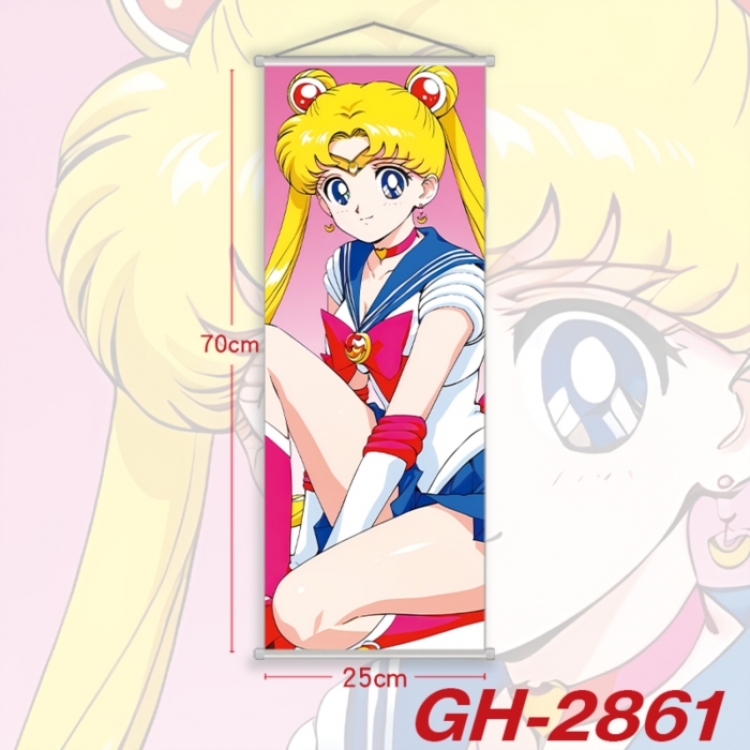  sailormoon Plastic Rod Cloth Small Hanging Canvas Painting Wall Scroll 25x70cm price for 5 pcs