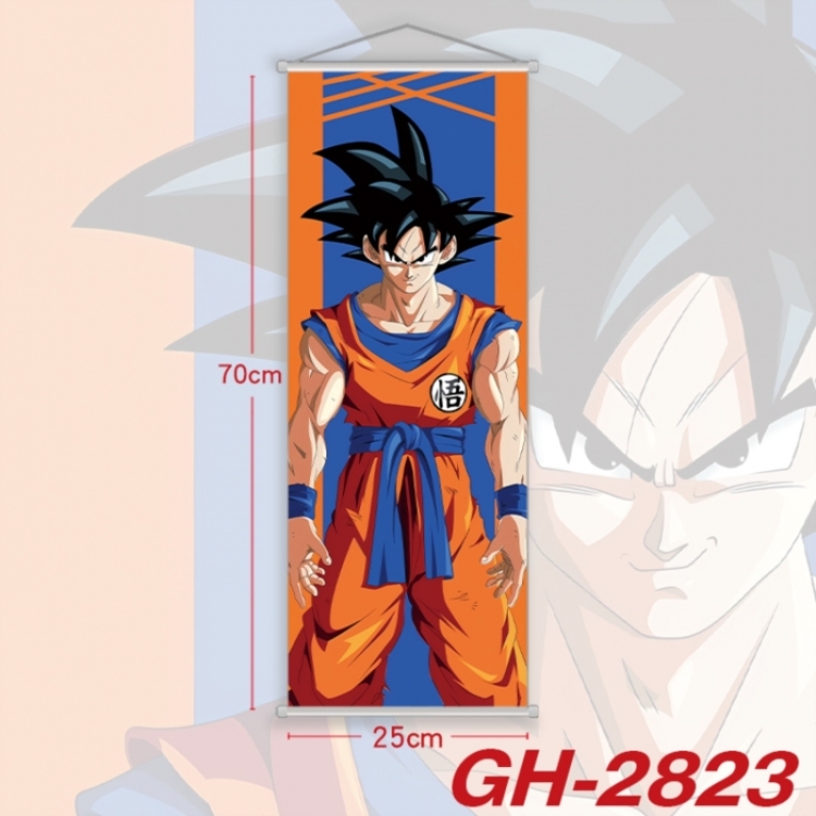 DRAGON BALL Plastic Rod Cloth Small Hanging Canvas Painting Wall Scroll 25x70cm price for 5 pcs