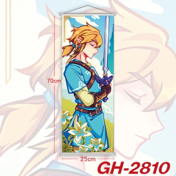 The Legend of Zelda Plastic Rod Cloth Small Hanging Canvas Painting Wall Scroll 25x70cm price for 5 pcs