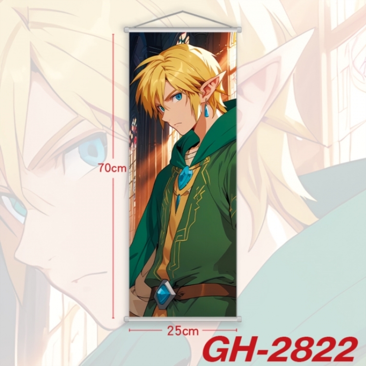 The Legend of Zelda Plastic Rod Cloth Small Hanging Canvas Painting Wall Scroll 25x70cm price for 5 pcs