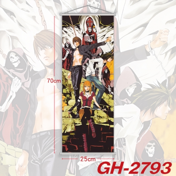 Death note Plastic Rod Cloth Small Hanging Canvas Painting Wall Scroll 25x70cm price for 5 pcs