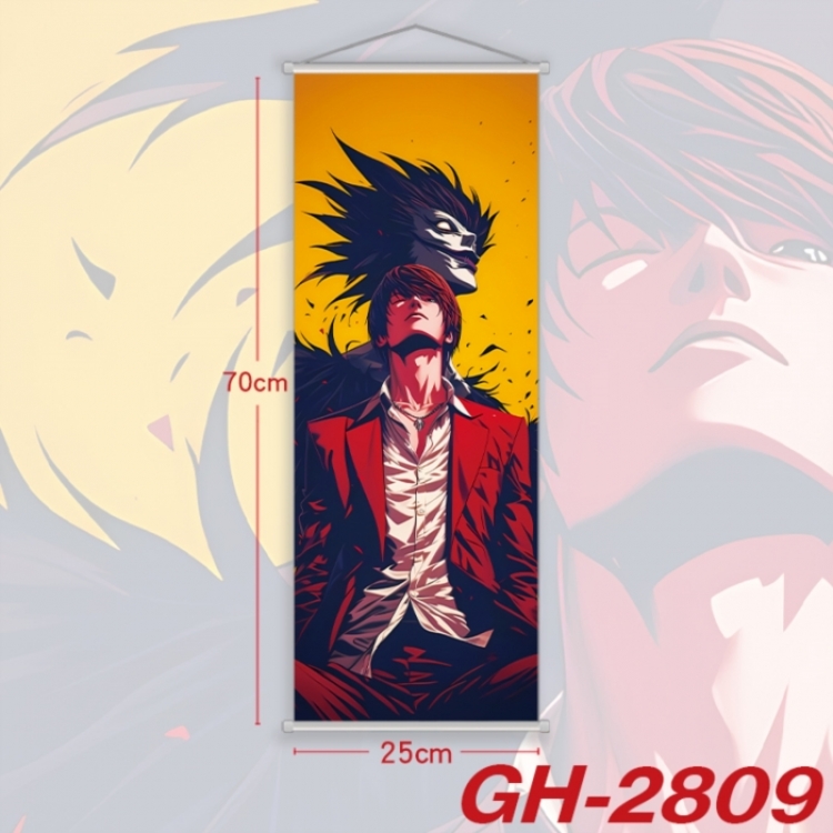 Death note Plastic Rod Cloth Small Hanging Canvas Painting Wall Scroll 25x70cm price for 5 pcs