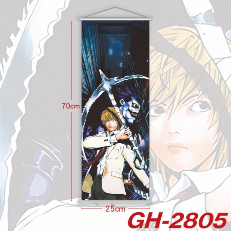 Death note Plastic Rod Cloth Small Hanging Canvas Painting Wall Scroll 25x70cm price for 5 pcs