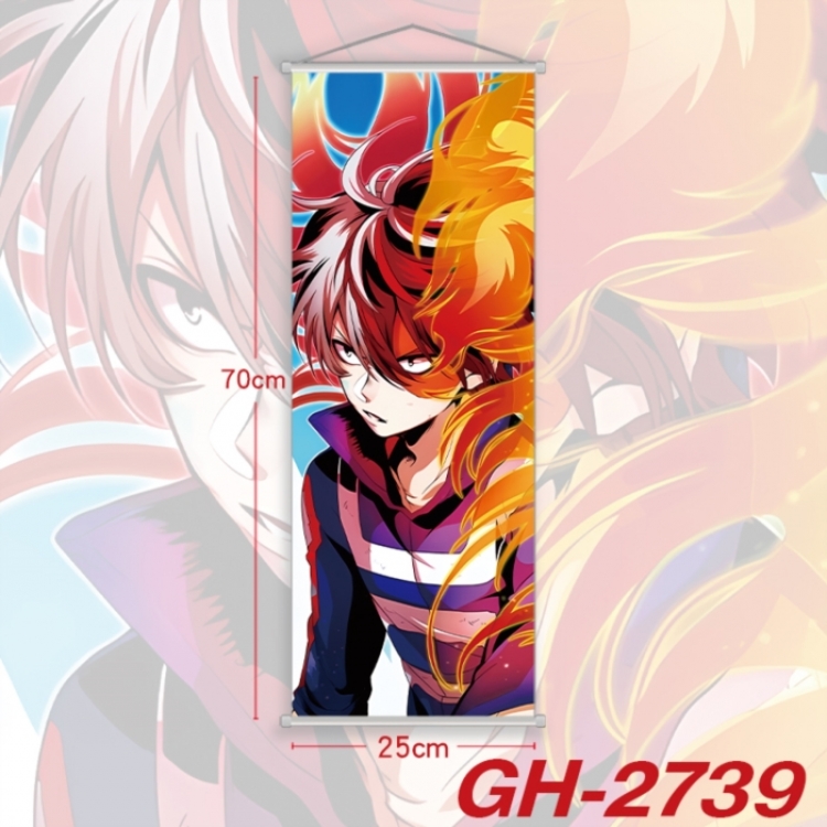My Hero Academia Plastic Rod Cloth Small Hanging Canvas Painting Wall Scroll 25x70cm price for 5 pcs