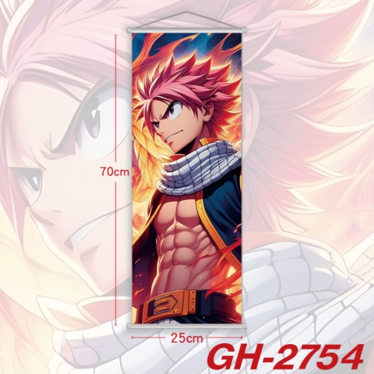  Fairy tail Plastic Rod Cloth Small Hanging Canvas Painting Wall Scroll 25x70cm price for 5 pcs