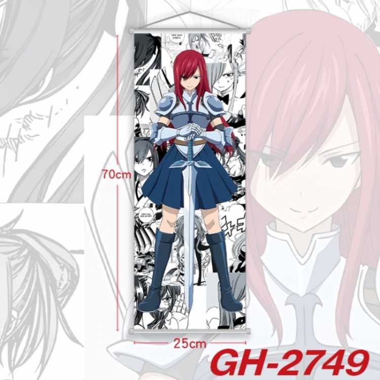  Fairy tail Plastic Rod Cloth Small Hanging Canvas Painting Wall Scroll 25x70cm price for 5 pcs