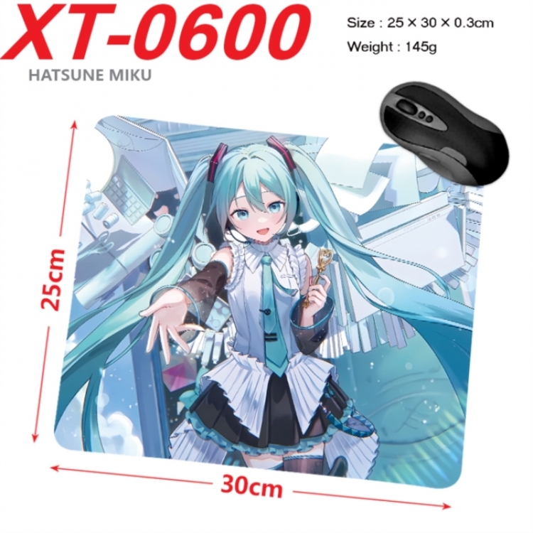 Hatsune Miku Anime peripheral new lock edge mouse pad 25X30cm