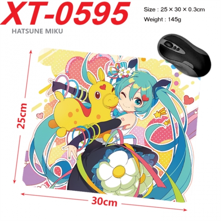Hatsune Miku Anime peripheral new lock edge mouse pad 25X30cm