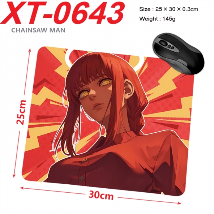 Chainsaw man Anime peripheral new lock edge mouse pad 25X30cm