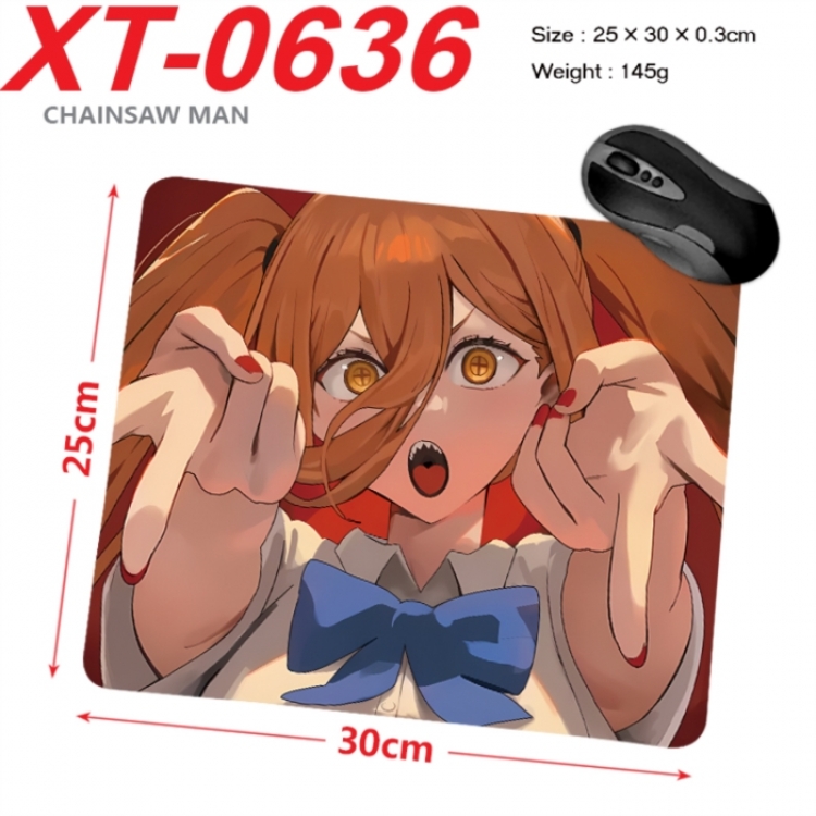 Chainsaw man Anime peripheral new lock edge mouse pad 25X30cm