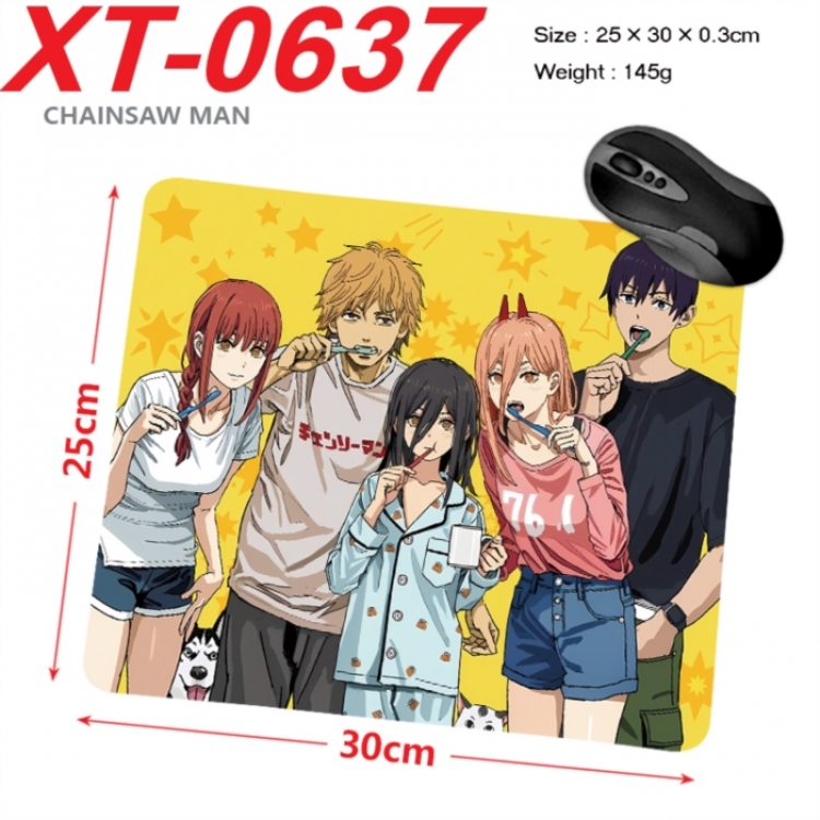 Chainsaw man Anime peripheral new lock edge mouse pad 25X30cm