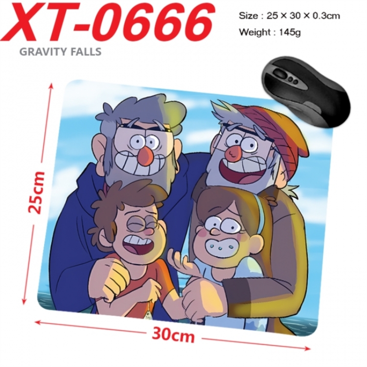 Gravity Falls Anime peripheral new lock edge mouse pad 25X30cm
