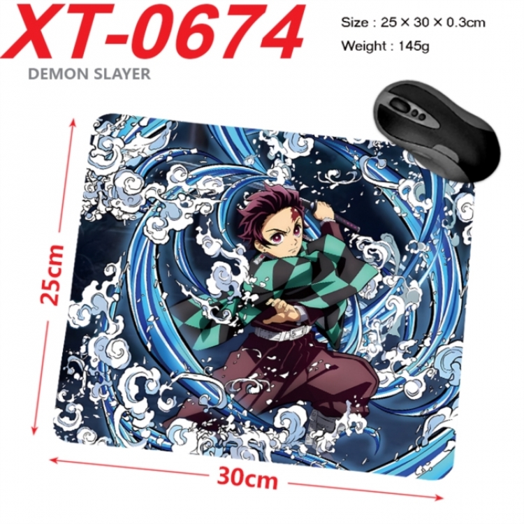 Demon Slayer Kimets Anime peripheral new lock edge mouse pad 25X30cm