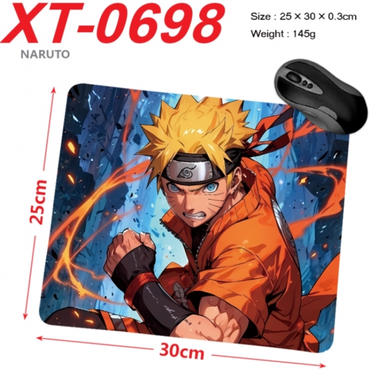 Naruto Anime peripheral new lock edge mouse pad 25X30cm