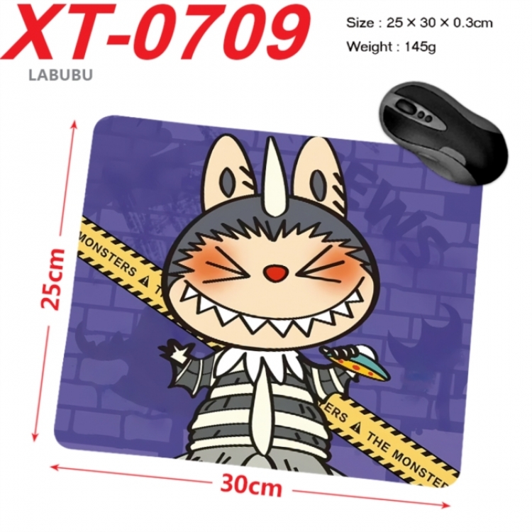 LABUBU Anime peripheral new lock edge mouse pad 25X30cm