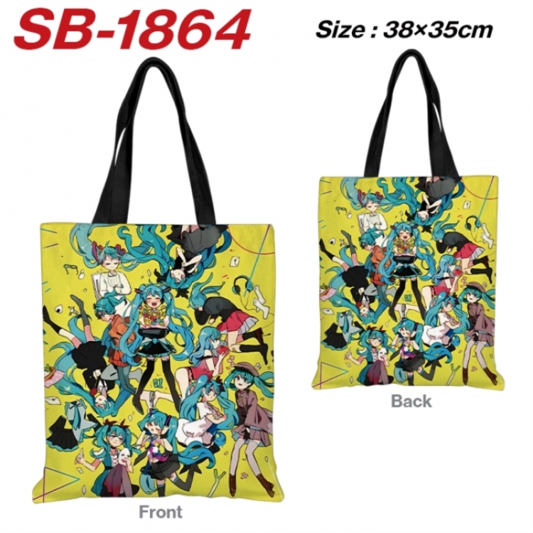 Hatsune Miku Anime Canvas Handheld Shoulder Bag Handbag Shopping Bag 38X35CM SB-1864