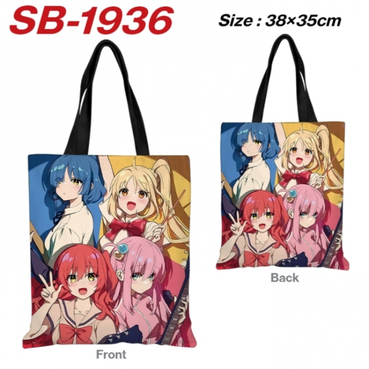 BOCCHI THE ROCK! Anime Canvas Handheld Shoulder Bag Handbag Shopping Bag 38X35CM