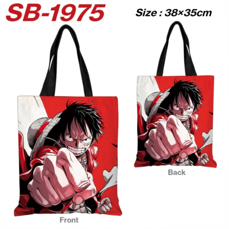 One Piece Anime Canvas Handheld Shoulder Bag Handbag Shopping Bag 38X35CM