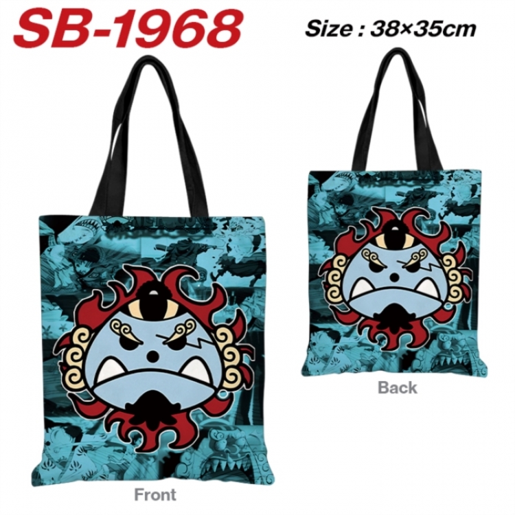 One Piece Anime Canvas Handheld Shoulder Bag Handbag Shopping Bag 38X35CM