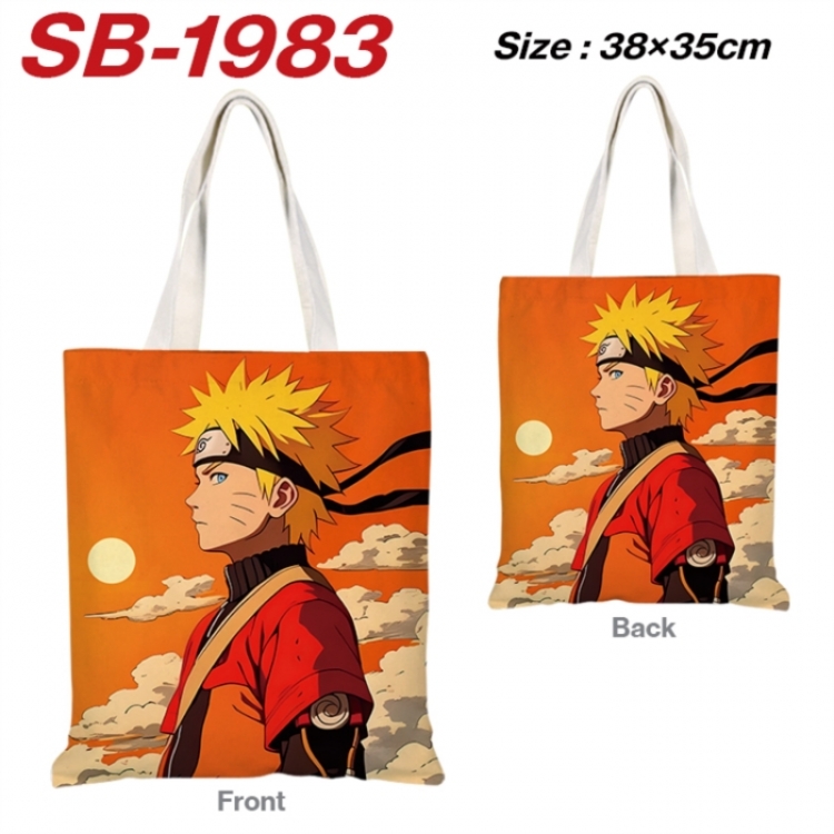 Naruto Anime Canvas Handheld Shoulder Bag Handbag Shopping Bag 38X35CM