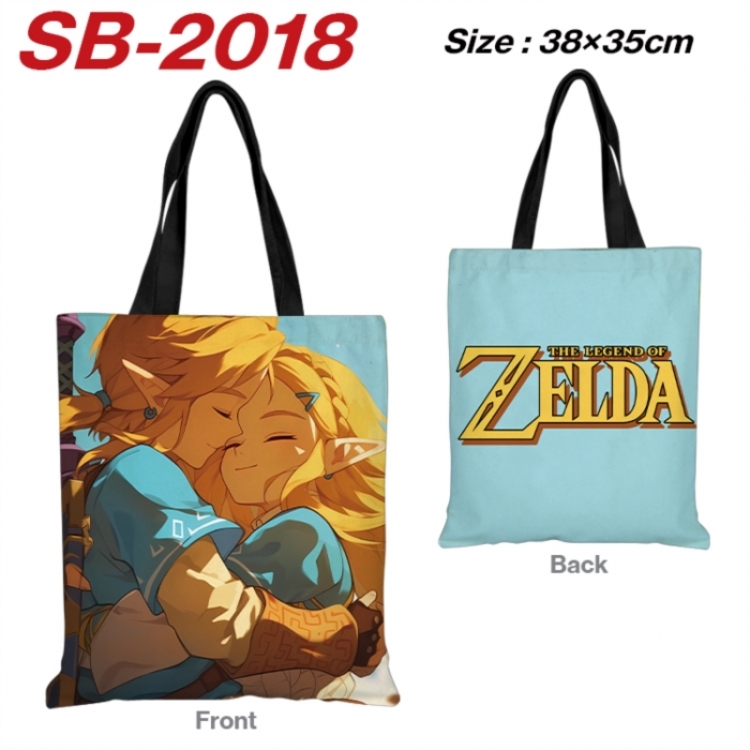 The Legend of Zelda Anime Canvas Handheld Shoulder Bag Handbag Shopping Bag 38X35CM
