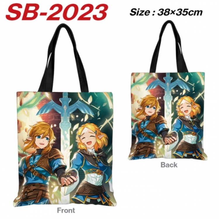The Legend of Zelda Anime Canvas Handheld Shoulder Bag Handbag Shopping Bag 38X35CM