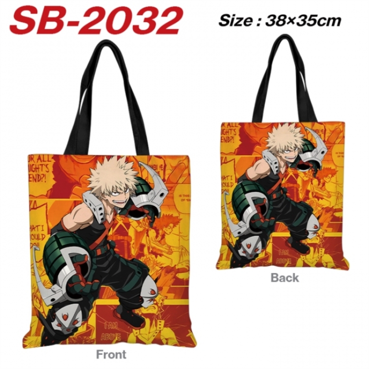 My Hero Academia Anime Canvas Handheld Shoulder Bag Handbag Shopping Bag 38X35CM