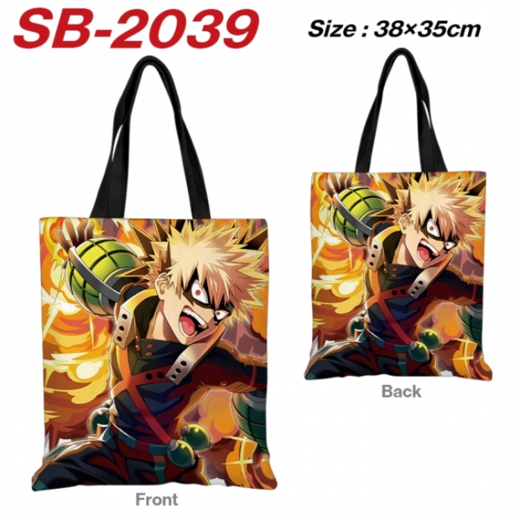 My Hero Academia Anime Canvas Handheld Shoulder Bag Handbag Shopping Bag 38X35CM