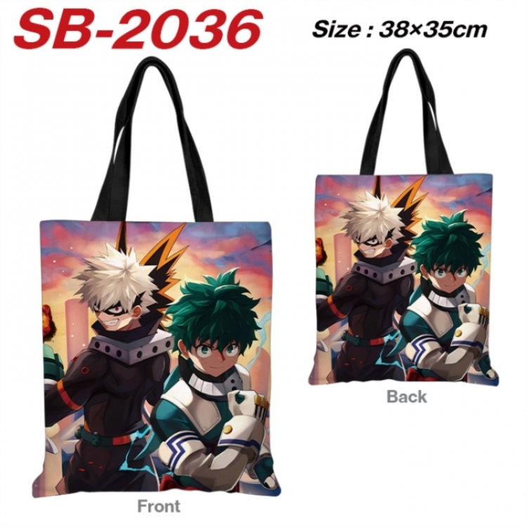 My Hero Academia Anime Canvas Handheld Shoulder Bag Handbag Shopping Bag 38X35CM