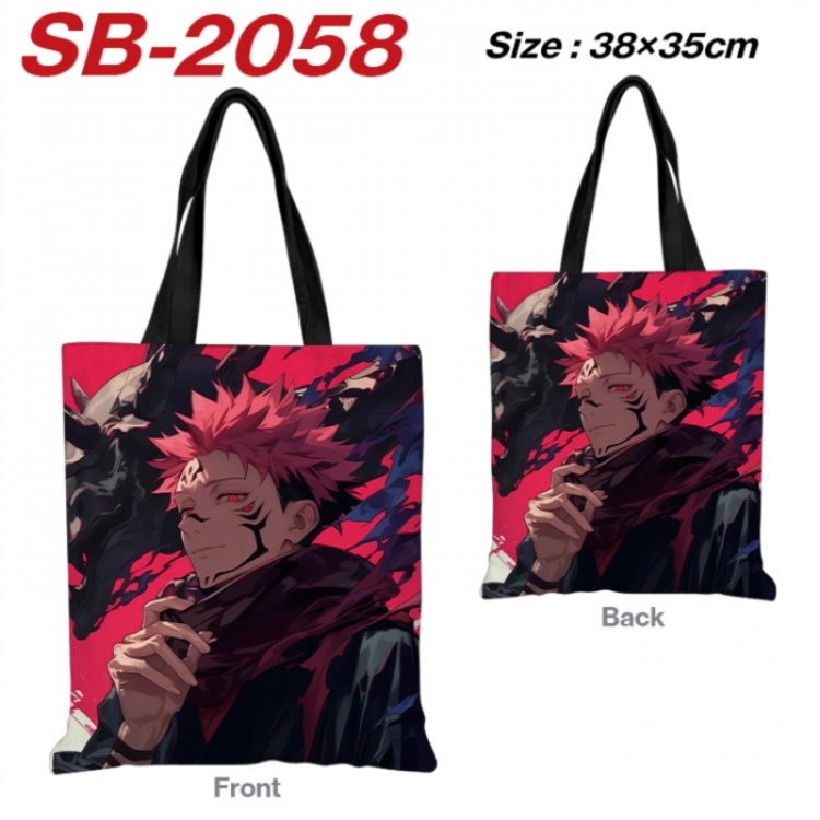 Jujutsu Kaisen Anime Canvas Handheld Shoulder Bag Handbag Shopping Bag 38X35CM