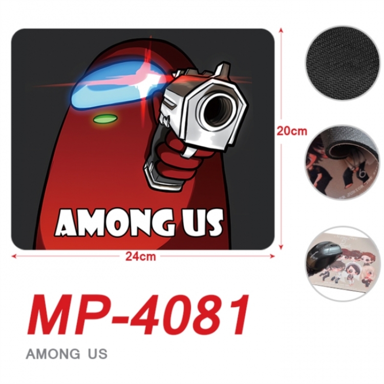 Among us Anime Full Color Printing Mouse Pad Unlocked 20X24cm price for 5 pcs