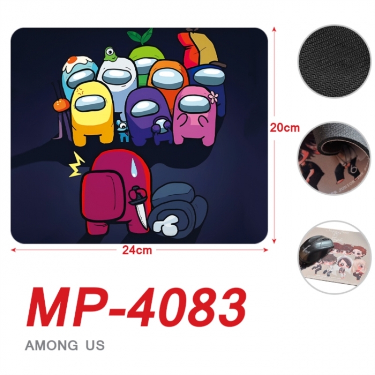 Among us Anime Full Color Printing Mouse Pad Unlocked 20X24cm price for 5 pcs