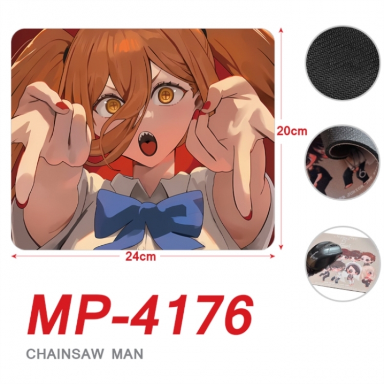 Chainsaw man Anime Full Color Printing Mouse Pad Unlocked 20X24cm price for 5 pcs