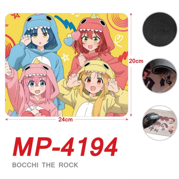 BOCCHI THE ROCK! Anime Full Color Printing Mouse Pad Unlocked 20X24cm price for 5 pcs