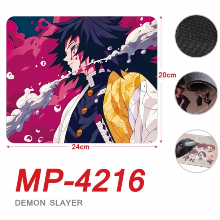Demon Slayer Kimets Anime Full Color Printing Mouse Pad Unlocked 20X24cm price for 5 pcs