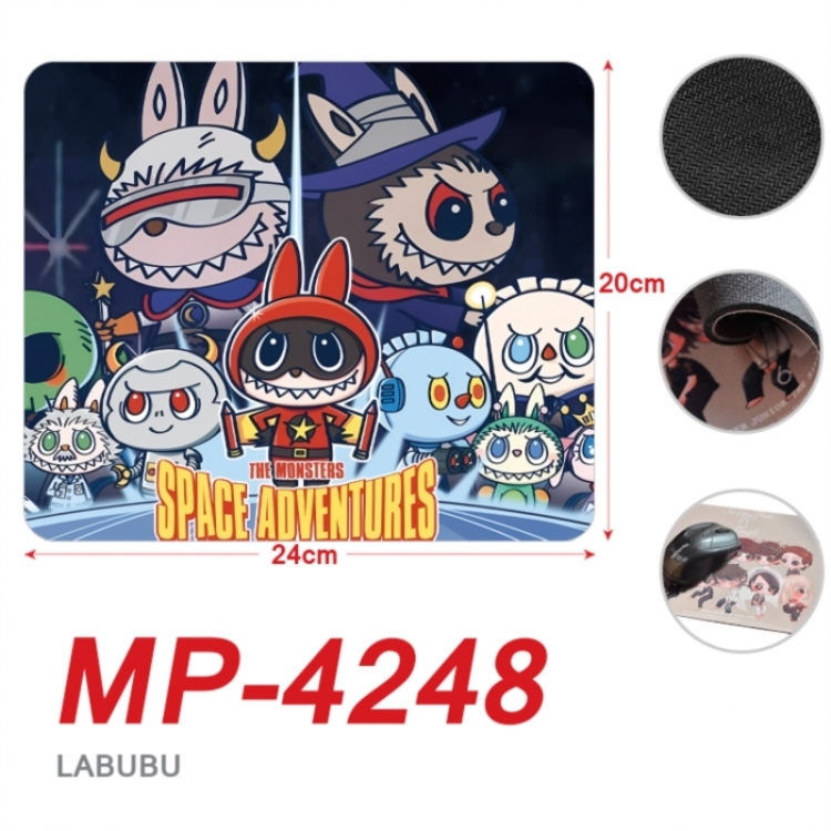 LABUBU Anime Full Color Printing Mouse Pad Unlocked 20X24cm price for 5 pcs