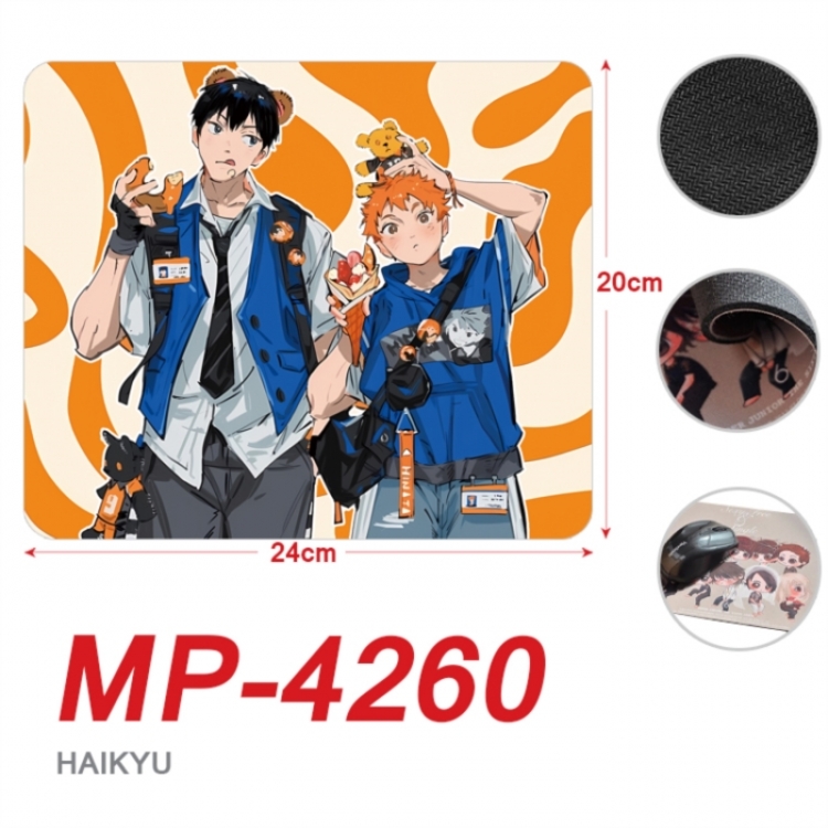Haikyuu!! Anime Full Color Printing Mouse Pad Unlocked 20X24cm price for 5 pcs