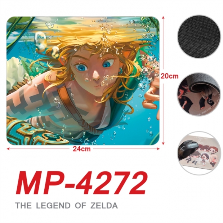The Legend of Zelda Anime Full Color Printing Mouse Pad Unlocked 20X24cm price for 5 pcs