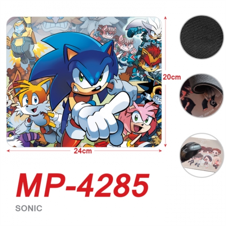 Sonic The Hedgehog Anime Full Color Printing Mouse Pad Unlocked 20X24cm price for 5 pcs