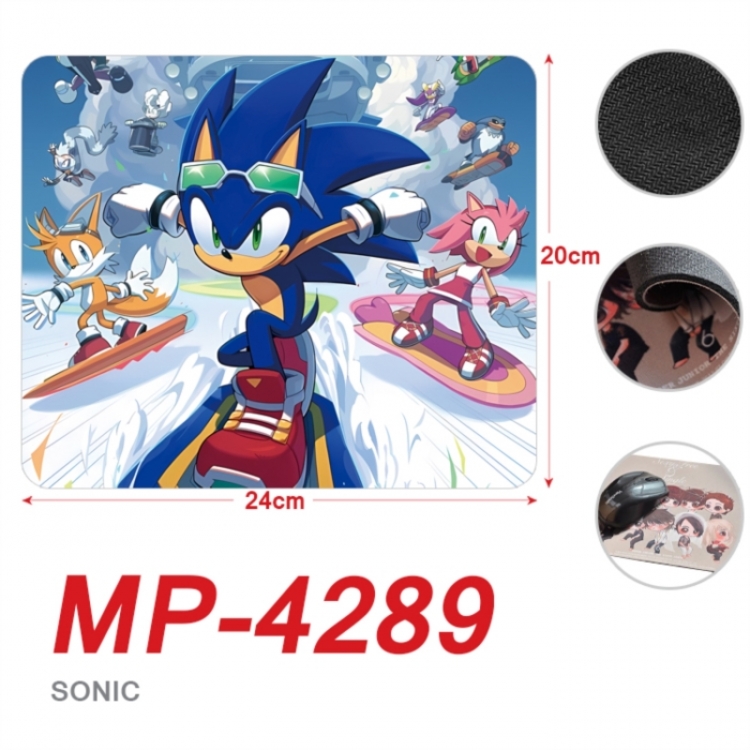 Sonic The Hedgehog Anime Full Color Printing Mouse Pad Unlocked 20X24cm price for 5 pcs