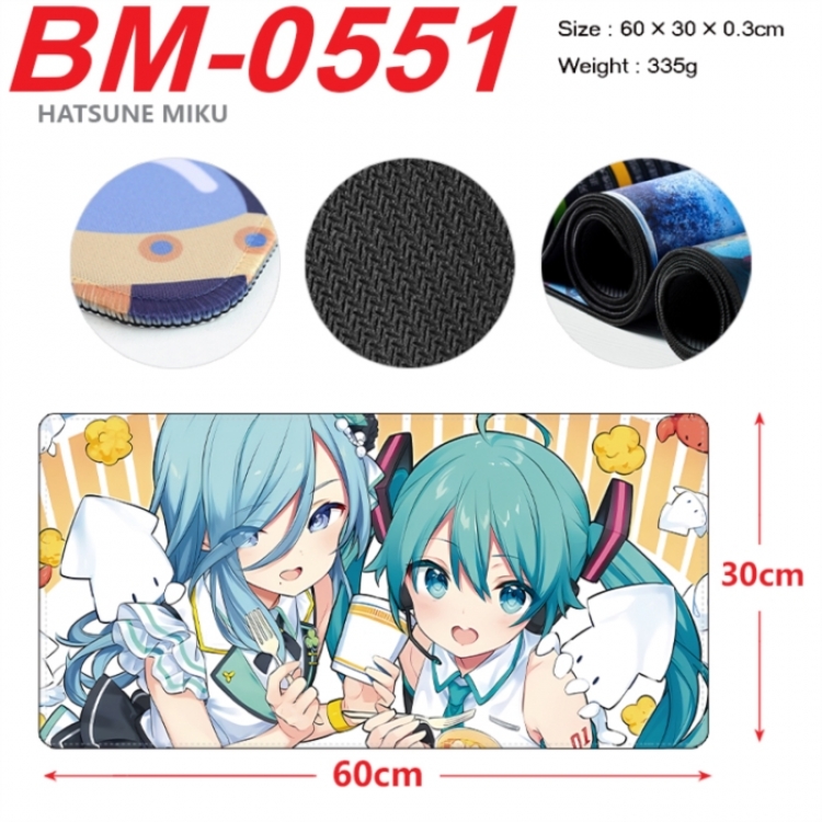 Hatsune Miku Anime peripheral lock edge mouse pad 60X30cm